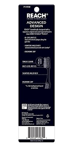 REACH Advanced Design Toothbrushes, Firm, 2-Count