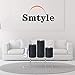 smtyle Halloween Black Flameless Taper Candles Home Decor Set of 3 Battery Operated with 3D Flame Wick Flickering LED Light for Candlesticks 0.86 x 8inch