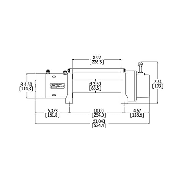 WARN 26502 M8000 Series Electric 12V Winch with Steel Cable Wire Rope