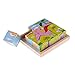Rolimate Educational Preschool Dinosaur Wooden Cube Jigsaw Puzzle Blocks - Birthday Gift Toys for age 1 2 3 Years Old and Up Toddlers Kids Baby Children Boys Girls