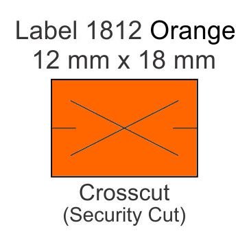 Orange Labels for Contact Label Gun Models 6.18 & 7.18 (CGX1812)