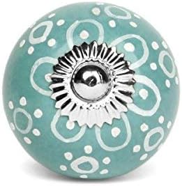 la fraise rouge Sunflower Turquoise (Furniture Knob Furniture Handle Vintage Home Accessories Furniture Knob)