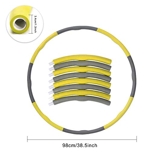 ATIVAFIT Hula Hoop (Yellow/Grey) - Thumbnail 4