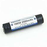 1 Pcs KeepPower 16650 2500mAh 9.25Wh 3.7V Protected Lithium Rechargeable Battery P1665J Cell Made in Japan as Replacement for 2*CR123A