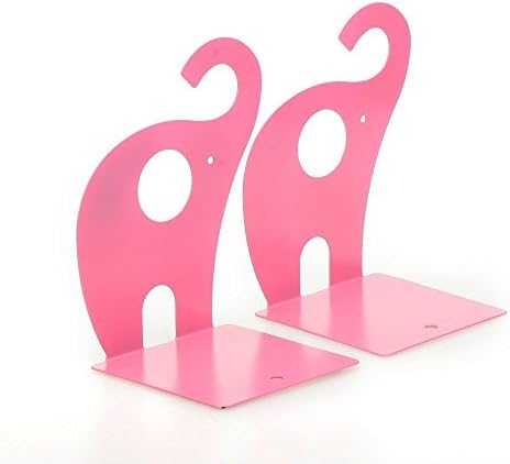 HERF Cute Elephant Nonskid Art Bookend 1 Pair Pink