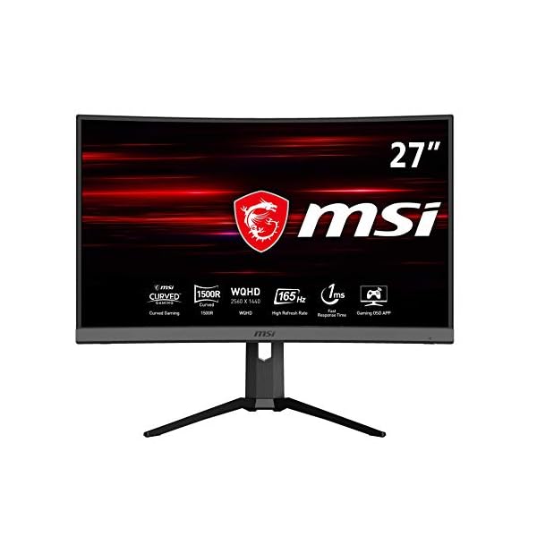 MSI-Optix-MAG272CQR-Curved-Gaming-Monitor-27-Inch-169-WQHD-2560-x-1440-2K-VA-165Hz-1ms-1500R-FreeSync-HDR-RGB-Mystic-Light-DisplayPort-HDMI-Type-C-Anti-Flicker-Less-Blue-light MSI Optix MAG272CQR Curved Gaming Monitor - 27 Inch, 16:9 WQHD (2560 x 1440), 2K, VA, 165Hz, 1ms, 1500R, FreeSync, HDR…