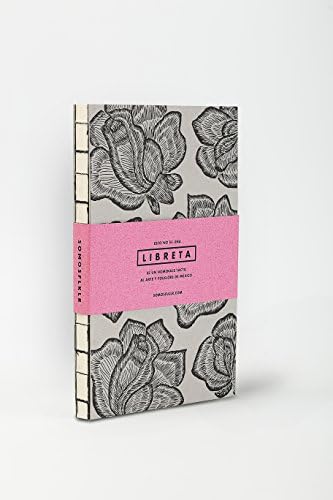 Folklore Blossom Journal (Handmade / Artisanal) - Notebook, Blank Diary (Black)