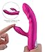 ZEMALIA Delia Rabbit Vibrator Rechargable G-Spot Clitoris Stimulator Waterproof Dildo Body-Safe Silicone Vagina Vibrating Heating Fuction Masturbator 10 Modes Red