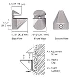 C.R. LAURENCE DL631BN CRL Brushed Nickel Adjustable Shelf Bracket - PAIR