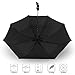 OXA Windproof Travel Umbrella 105cm Diameter Large Umbrella Auto Open Close Umbrella Mens Folding Umbrellas Womans Classic Black Umbrella 210T Waterproof Fabric