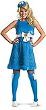 Disguise Women's Sesame Street Cookie Monster Sassy Costume, Blue, Large