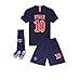 Paris St Germain (PSG) 18-19 Home #10 Neymar JR Kids Youth Soccer Jersey & Shorts & Socks Blue