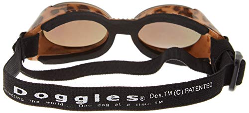 Doggles hondenzonnebril, zwart, Lens met luipaardframe, smoke, Small, luipaard - Afbeelding 3