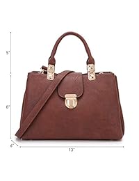 Dasein - Bolso de mano para mujer, con asa superior, bolso de piel, bolso de hombro
