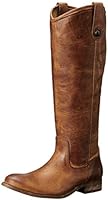 FRYE Women's Melissa Button Boot, Cognac Washed Antique Pull-Up, 7 M US