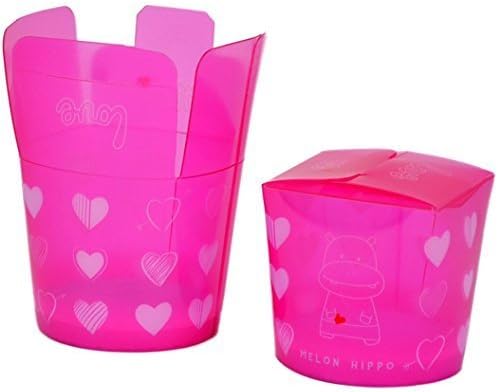 Melon Hippo Love Me Partyware Container Top Fold Party Favor Pail Reusable 8 Pack