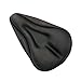 superdream Black Soft Gel Relief Bike Saddle seat Cushion pad Cover (Straight and Triangle Groove)
