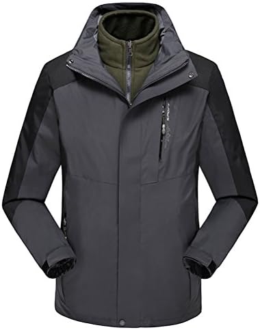 Timeiya Men's Thicken Warm Jackets for Outdoor Activities Two Piece Suit Winter
