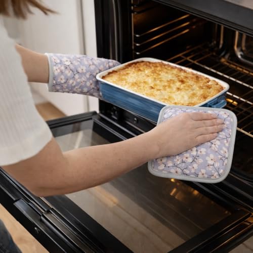 Luva Térmica para Cozinha + Pegador Térmico Anticalor | Proteção para Forno, Airfryer e Churrasqueira | Resistente ao Calor, Antiderrapante, Confortável e Qualidade Premium