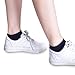 Women's Low Cut Socks,6 Pairs Ankle Socks for Women,Black White Grey Non Slip Cushioned Athletic Short Sock by Sioncy (Black + White + Grey)