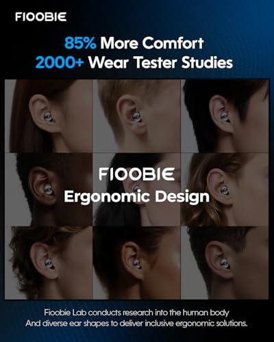 2026 Pro Ear Plugs for Sleeping, 46dB ASTM Certified Noise Cancelling Ear Plugs for Side Sleepers, 360° Pressure-Balanced, Snore & Noise Blocking with 6 Ear Tips, All-Day Comfortable Fit, Black