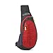 G4Free Sling Bags Men and Women Shoulder Backpack Small Crossbody Chest Sling Backpack (Black-red)