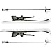 Lucky Bums Kids Beginner Ski and Pole set with Bindings,Green and Black