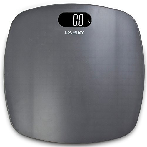 Camry 400lbs / 180kgs Digital Bathroom Scale White Backlight LCD Display ABS Super Comfort Plastic (Dark Gray)