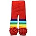 Wrapables Rainbow Ruffle Toddler Leggings - Red 105cm