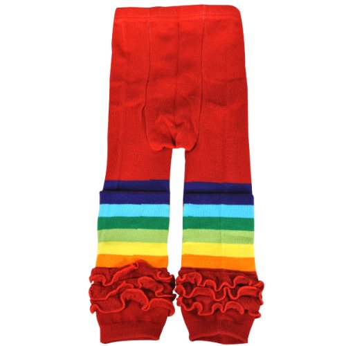 Wrapables Rainbow Ruffle Toddler Leggings - Red 115cm