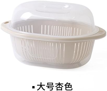 xxiao99liiux  Plastic vegetables basin drain basket double fruit plate fruit baskets creative home living room fruit plate 6