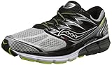 Saucony Men's Hurricane ISO Running Shoe, Silver/Black/Citron,11.5 M US