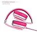 Elecder i41 Kids Headphones, Headphones for Kids Children Girls Boys Teens Foldable Adjustable On Ear Headphones with 3.5mm Jack for iPad Cellphones Computer MP3/4 Kindle Airplane School Pink/Purplethumb 2