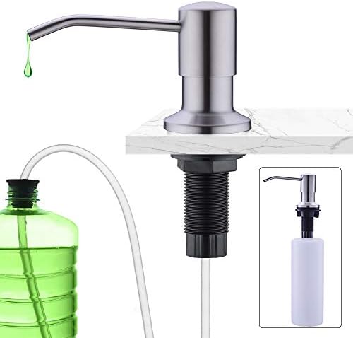Crea Soap Dispenser For Kitchen Sink Built In Kitchen Sink Soap Dispenser With 17 Oz Liquid Soap Bottle And Extension Tube Kit Stainless Steel Brushed Nickel Buy Online At Best Price In
