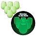KindGa Silicone Wine Glasses Unbreakable Stemless Outdoor Rubber Wine Cups,100% Silicone Dishwasher Safety - Foldable Shatterproof Party Cups for Travel Camping Pool Picnic/ 12 oz (Glowing Green, 6)