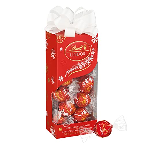 Lindt LINDOR Holiday Milk Chocolate Truffles Traditions Gift Box, Milk