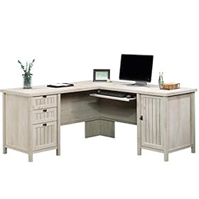 Sauder Costa L-Shaped Desk, Chalked Chestnut finish 41kPWPwTU7L