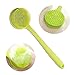 Arswin Silicone Back Scrubber, Long Handle Soft Bristles Bath Brush with Massage Beads, Body Shower Washing Brush Wet or Dry Cleaning Spa Brushing for Men and Women, 14.8 x 3.3 inches