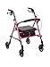 Drive Medical Breast Cancer Awareness Adjustable Height Rollator, Pink