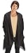 Eyelet Trim Fleece Wrap Sweater With Pockets