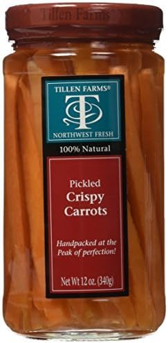 Tillen Farms Veggies, Pickled Crispy Carrots, 12 Ounce (Pack of 4) by Tillen Farms