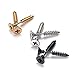 IBLUE Jewelry Stainless Steel 3 Pairs Mens Black Gold Silver Stud Earrings Set