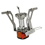 Camping Stove - THZY Ultralight Portable Outdoor Backpacking Camping Stove with Piezo Ignition(Butane/Butane Propane Canister Compatible)