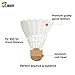 JBM Feather Badminton Shuttlecocks Birdies (12 PCS) White Badminton Ball Shuttle Goose Feathers Sandwick Cork Head Perfect Bounce & Balance for Game Training Practice Outdoor & Indoor Activities