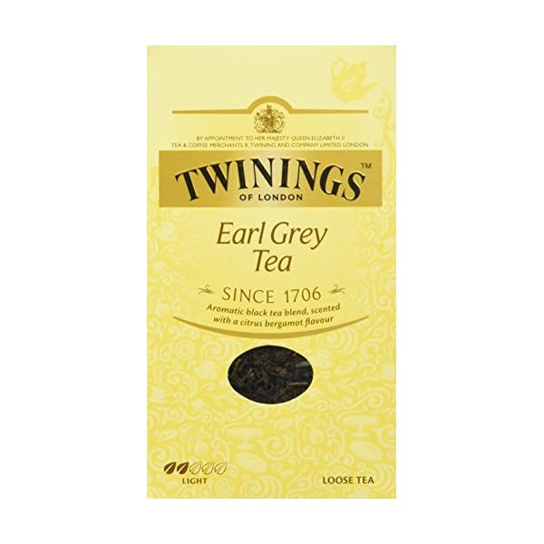Twinings Earl Grey Tee lose in der Tee-Packung - Schwarzer Tee mit feinstem Bergamotte Aroma - erfrischender Schwarztee aus China, 200 g