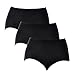 HOEREV Bamboo Fiber Women Underwear String Panty Pack of 3, pack of 3 Black, Large