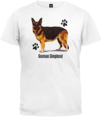 German Shepherd Profile White T-Shirt - X-Large