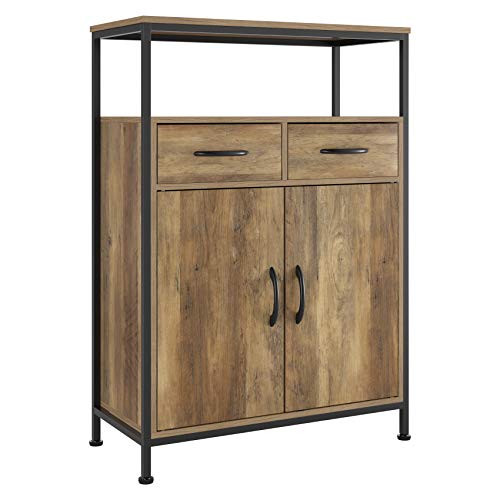 HOMECHO Industrial Storage Floor with 2 Fabric Drawers