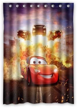 Custom Cartoon Cars Room Darkening Sound Insulation, Heat Insulation, Dust Collection Window Curtains 52 "x 72"