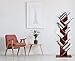 SUPERJARE 9-Shelf Tree Bookshelf | Thickened Compact Book Rack Bookcase | Display Storage Furniture for CDs, Movies & Books | Cherry